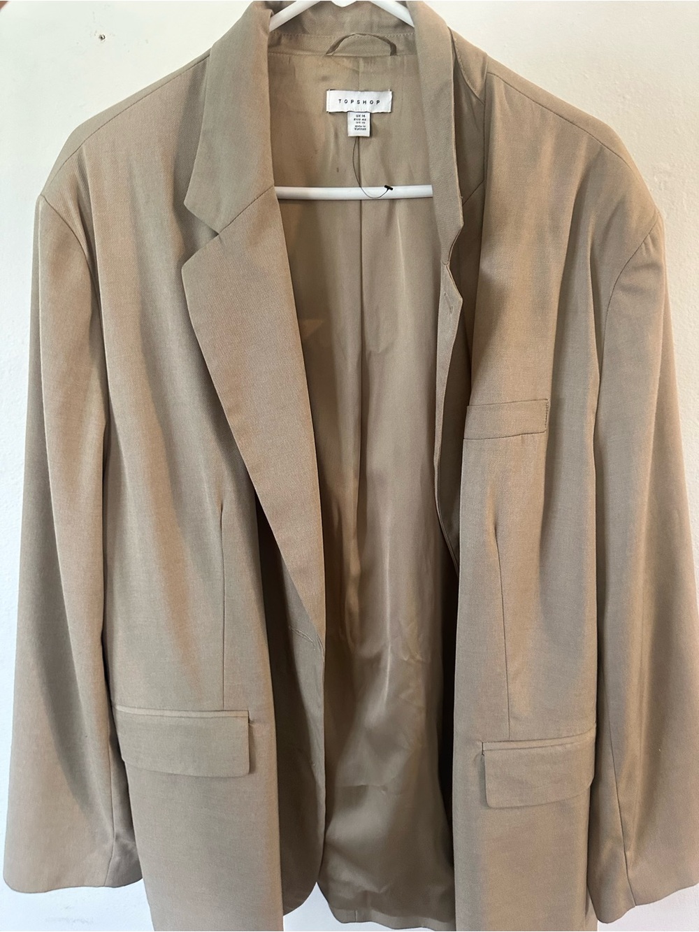 Topshop Women's Tan Blazer Jacket NEW